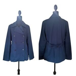 Y2K 2000s J.Crew Cotton Jacket M Vintage Navy Workwear‎